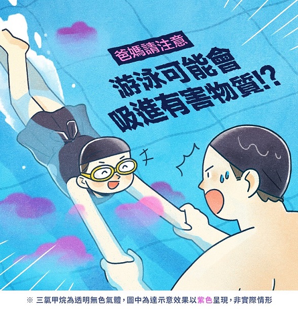 泳池裡的消毒劑，可能會影響小朋友健康